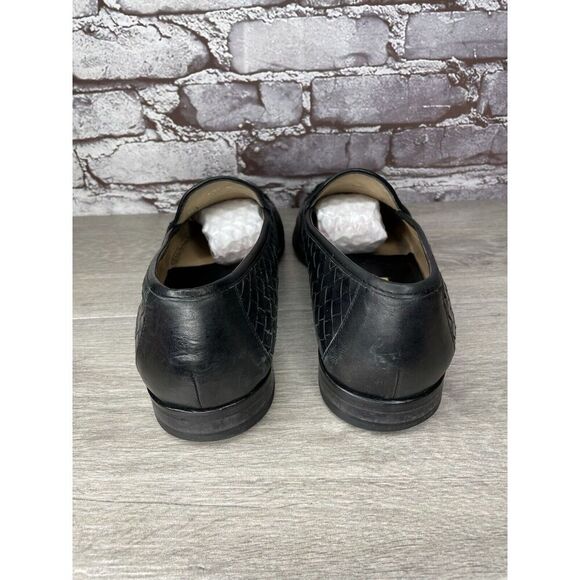 Cole Haan Black Leather Basket Weave Penny Loafers Dress Shoes Men’s 12M US/45EU - Picture 4 of 16